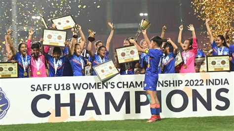 Saff U 18 Womens Championship 2022 India Lift Title Despite Narrow