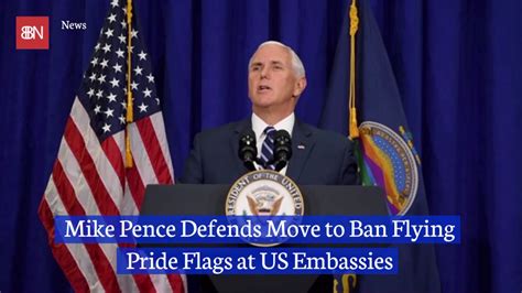 Mike Pence Defends Pride Flag Ban At American Embassies Blake News