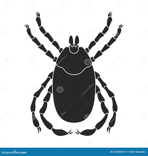 Parasites Vector Iconblack Vector Icon Isolated On White Background