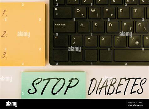 Légende de texte présentant Stop Diabetes Le mot pour le taux de sucre