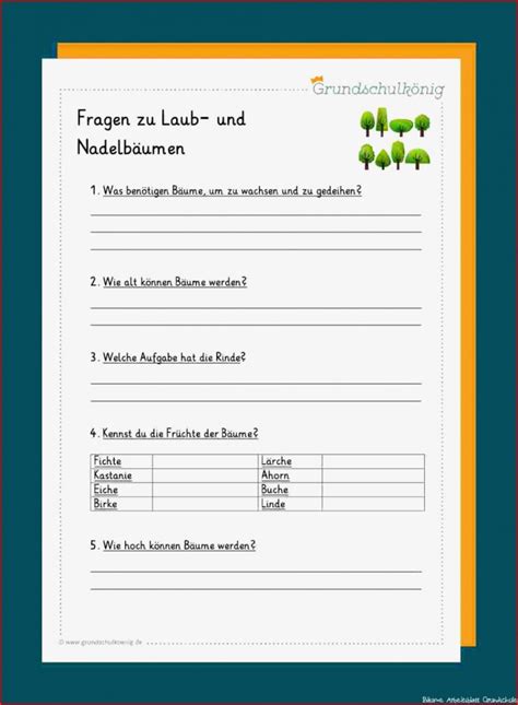7 Wunderschönen Bäume Arbeitsblatt Grundschule Für Deinen Erfolg