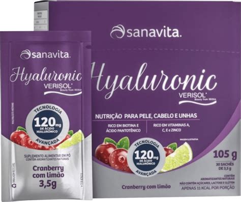 Suplemento Alimentar Sanavita Hyaluronic Verisol Beleza Na Web