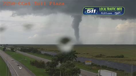 Video: Florida traffic camera captured tornado as Hurricane Milton ...