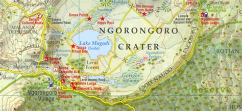 Ngorongoro Crater Safari Map - Africa Adventure Vacations