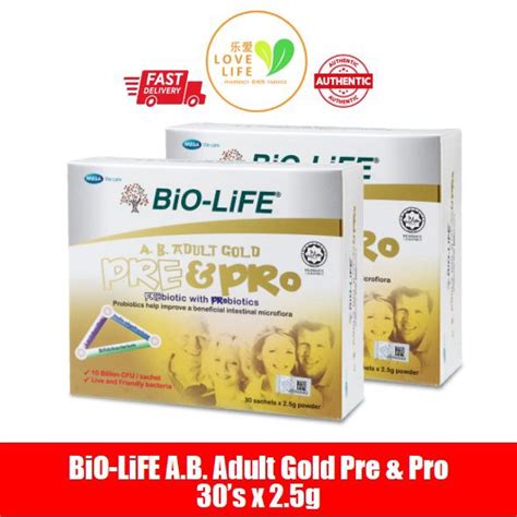 Bio Life A B Adult Gold Pre And Pro Prebiotcs Probiotics 30 Sachet 2