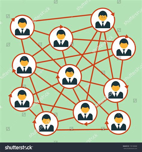 Social Media Circles Network Illustration Vector Stock Vector Royalty