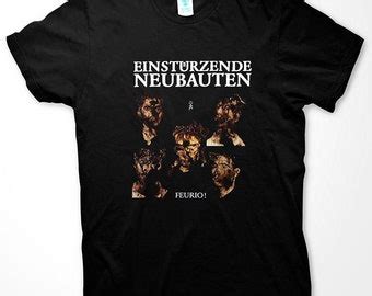 Einsturzende Neubauten Logo RED Limited Edition Classic Black Tribute T