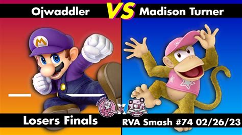 RVA Smash 74 Ojwaddler Mario Vs Madison Turner Diddy Kong