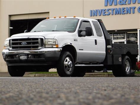 2002 Ford F 350 Super Duty Xlt 4x4 73l Diesel Dually Flat Bed