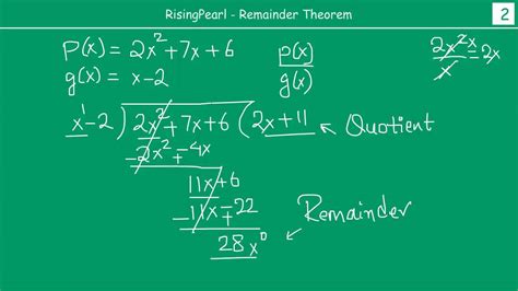 How To Write Polynomial Division Remainders