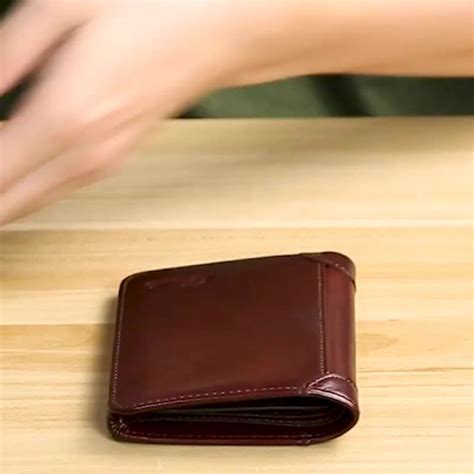 Wallet Men S Genuine Leather Rfid Anti Theft Swiping Vertical Three