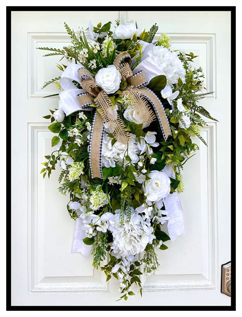 Decorative Silk Floral Wall Swags Front Door Swags Artificial