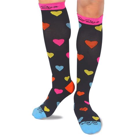 Rioriva Compression Socks For Women And Men With Reinforced Base And Colorful Lovely Dot 20 30