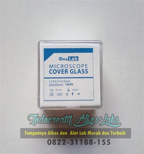 Jual Kaca Penutup Mikroskop 20 X 20 Mm Cover Glass Deck Glass