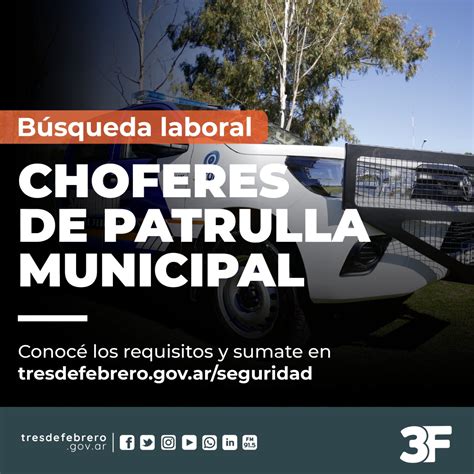 Sumate A La Patrulla Municipal De Tres De Febrero Municipalidad Tres