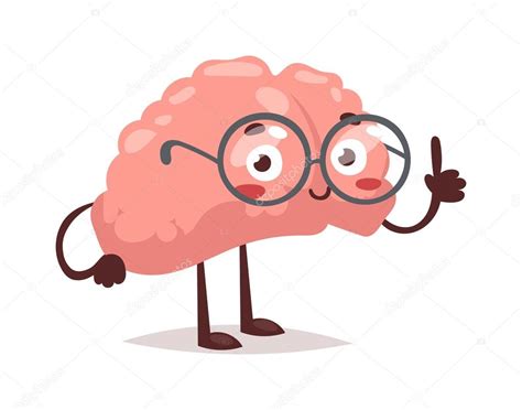 Smart Brain Character Vector Illustration Stock Vector By ©adekvat 115345864