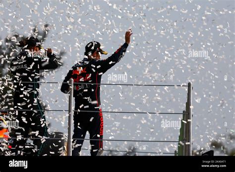 Mexico City Mexico 30th Oct 2022 Sergio Perez Mex Red Bull Racing Celebrates His Third