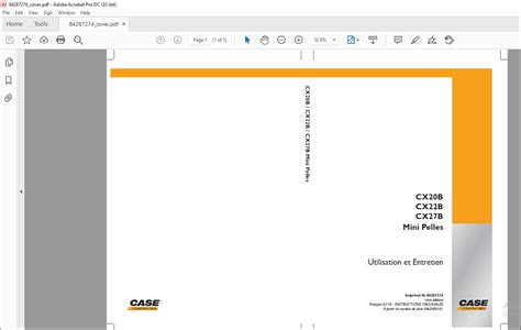 Case Cx20b Cx22b Cx27b Mini Pelles Utilisation Et Entretien 84287274 Pdf Download French