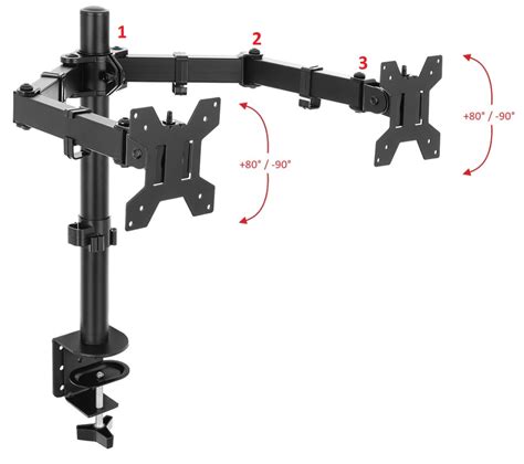 Uchwyt Na Dwa Monitory Regulowany Uniwersalny Biurkowy Vx Vetouson