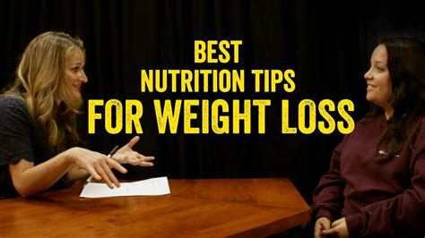 Best Nutrition Tips For Weight Loss Youtube