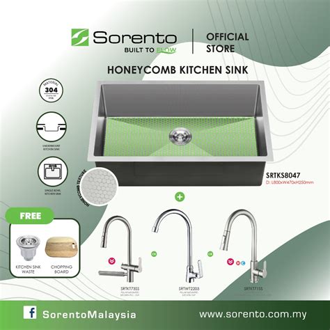 Sorento Cm Honeycomb Nano Kitchen Sink Srtks Sus Material