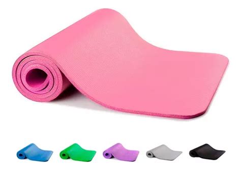 Tapete Yoga Pilates Fitness Ejercicio Portátil 10mm Grosor Color Rosa