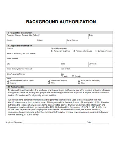 FREE 31 Authorization Samples In Google Docs MS Word Apple Pages PDF