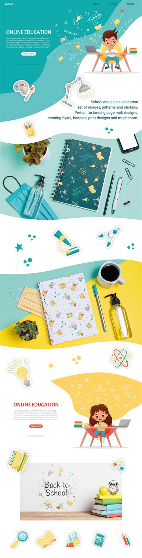 Back To School And Online Education Behance