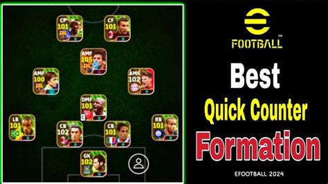 Top 5 Best Quick Counter Formation In Efootball 2024 New Formation