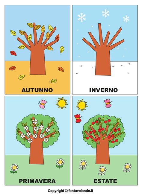 Diagramma Delle Stagioni Per Bambini