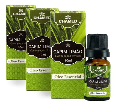 Kit 3 Óleo Essencial De Capim Limão Lemongrass 10ml Chamed MercadoLivre