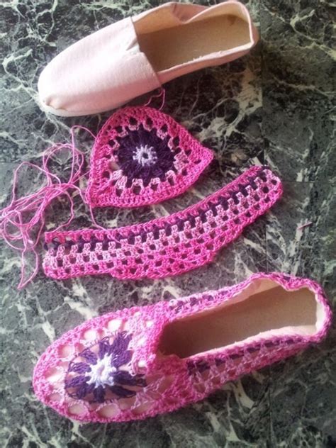 Best 12 Zapato Tejido En Crochet Totalmente Hecho A Mano Calzado Para