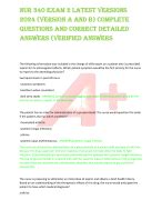 Nur Exam Latest Versions Version A And B Complete