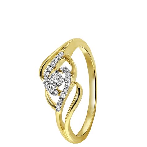 Karaat Geelgouden Ring Met Diamanten Ct Lucardi Be