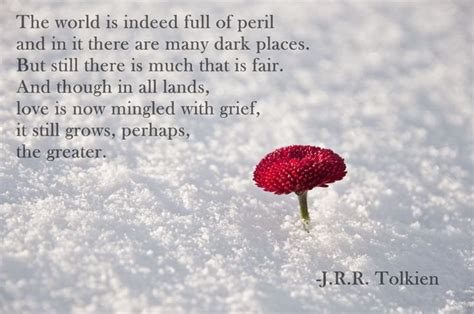 The World Is Indeed Full Of Peril J R R Tolkien [800x531] Tolkien Quotes Best Love