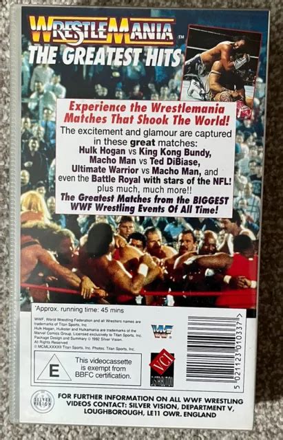 WWF SOVEREIGN SERIES Wrestlemania The Greatest Hits VHS Video Tape