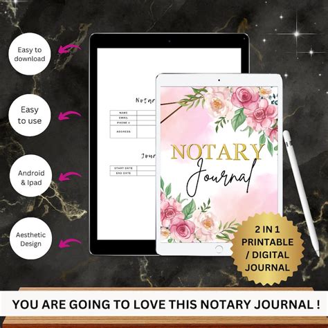 Notary Journal Digital Journal Notary Notary Public Signing Agent