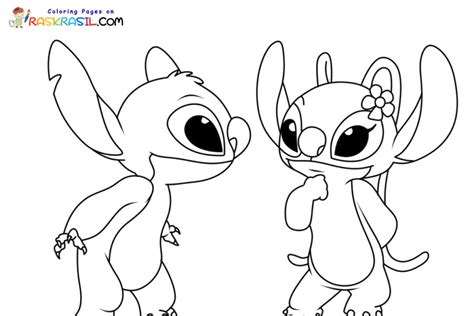 Desenhos De Stitch E Angel Para Colorir