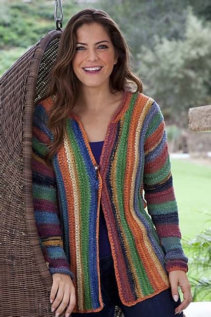 Ravelry 5001l Sideways Striped Cardigan Pattern By Barry Klein