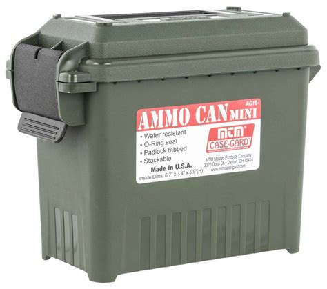 Mtm Ammo Can Mini For Bulk Ammo Forest Green Lockable Monadnock Firearms