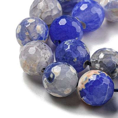 Cheap Faceted Natural Fire Crackle Agate Beads Strands Online Store