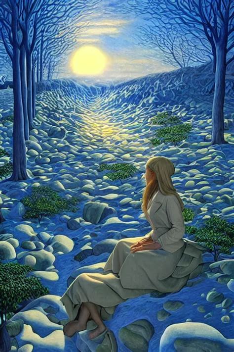 A Portrait Painted By Rob Gonsalves Surrealistic Stable Diffusion