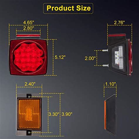 LIMICAR Kit d éclairage de remorque kit de feux de remorque LED avec