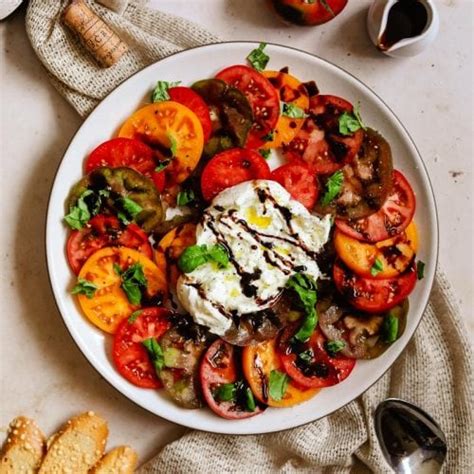 Burrata Caprese With Balsamic Glaze The Heirloom Pantry