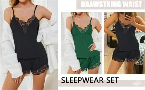 Avidlove Women Pajama Set Lace Trim Short Pj Set Modal V Neck