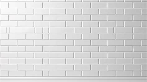 Seamless Design Geometric White Subway Tile Pattern With Brick Texture