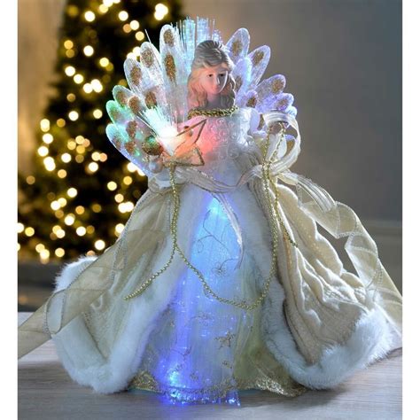 Fibre Optic Angel Christmas Tree Topper