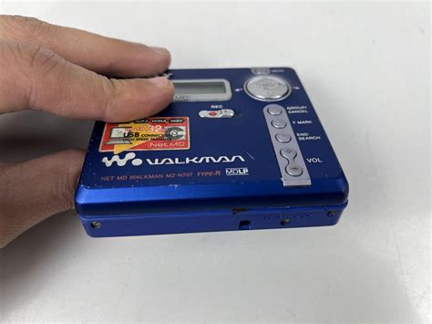 Sony Mz N707 Minidisc Portable Md Walkman Player Recorder Type R Blue Ebay