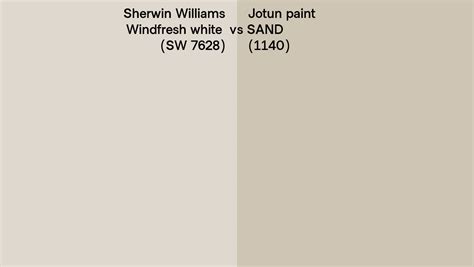 Sherwin Williams Windfresh White SW 7628 Vs Jotun Paint SAND 1140