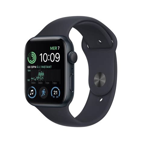 Apple Watch Series Se Gps Mm Aluminium Minuit Bracelet